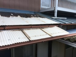 古い屋根から・・・