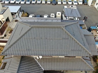 大屋根の棟確認