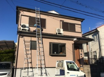ハシゴを掛けました