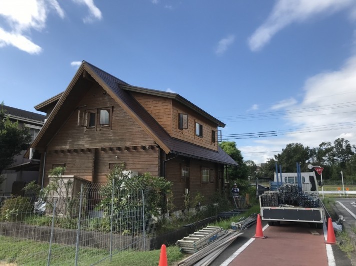 大津市足場組立開始