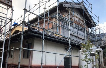 自宅の足場