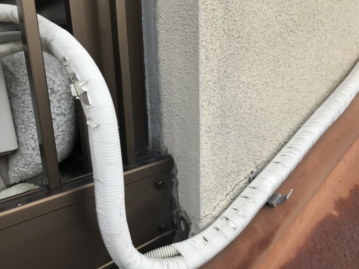 モルタル外壁クラック確認