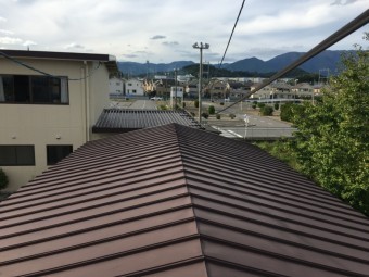 瓦棒葺き屋根確認