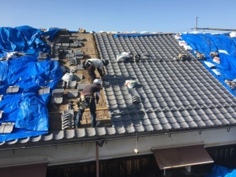ここまで瓦を葺けた