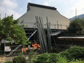屋根足場解体完了