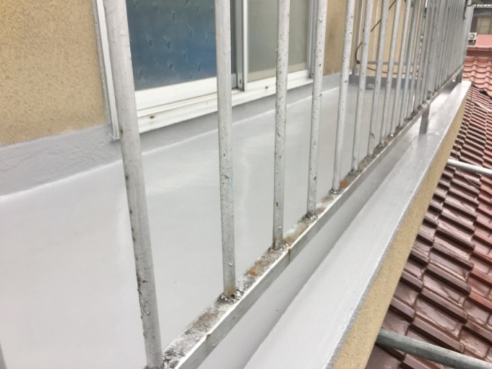 ウレタン塗膜防水上塗り完成
