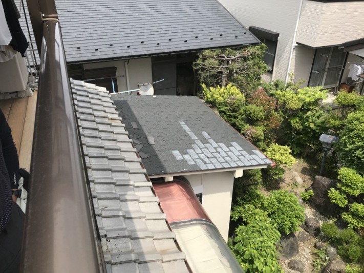 アスファルトシングル破損