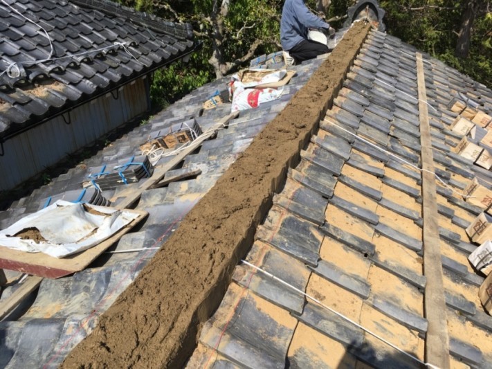 葺き土作業完了