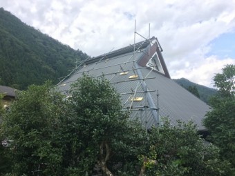完成した足場