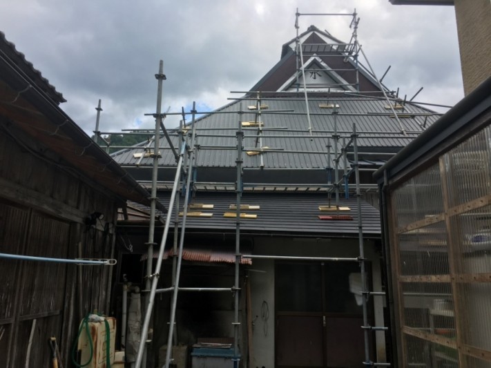 完成した足場
