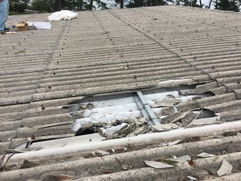 屋根上の被害